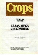 Claas Mega 218 Combine Crops