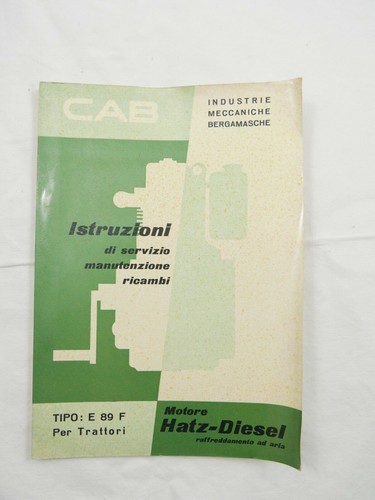 Vecchio manuale uso motore - motore, cab