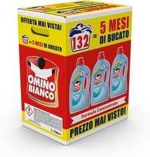 Omino Bianco Detersivo Lavatrice Liquido al Muschio Bianco - 132Lav (44x3)