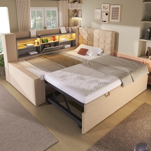 Letto imbottito 90x200 - cm, led