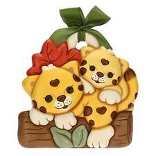 THUN Formella grande leopardo Dalì coppia di innamora CERAMICA arredo camera 