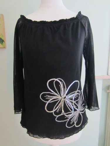 Maglia nera tulle - maglia,