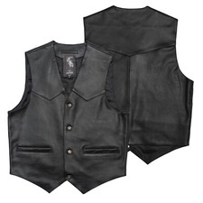 Gilet pelle chopper - gilet,