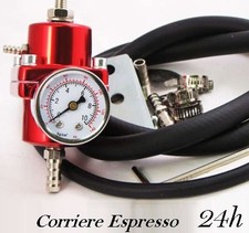 REGOLATORE RIDUTTORE DI PRESSIONE BENZINA  MANOMETRO UNIVERSALE WRX MR2 200SX 