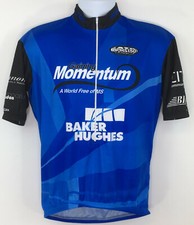 Baker Hughes Gaining Momentum ~ VOmax Cycling Jersey Men's Large BPMS150 Blue