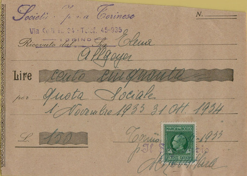 Antica bolletta ricevuta - bolletta,