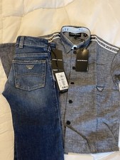 Jeans e camicia ragazzo