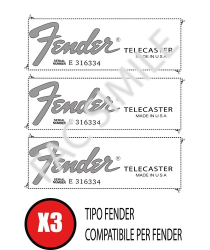 Decal tipo fender telecaster - 3,