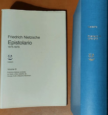 NIETZSCHE  - EPISTOLARIO   volume III   - 1875- 1879    Adelphi  1995