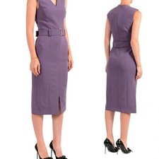 Abito tubino Hugo Boss Dadorina ponte con cintura viola taglia 8