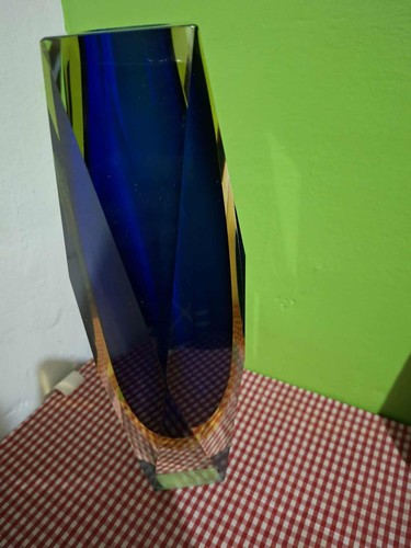 Vaso vintage blu - vintage, giallo
