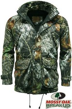 Uomo Impermeabile Mimetico Giacca Mossy Oak Camouglafe Pesca Caccia Da