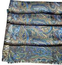 Scarf Pure Silk Unisex Perfect Condition 150x35 Cm Boho Floral Pattern Gift Idea