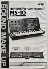 KORG MS-10 Sintetizzatore Pubblicità SQ-10 1978 CLIPPING JAPAN MAGAZINE ML 7J