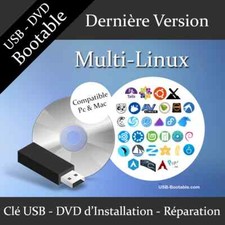 Clé USB ou DVD Bootable Linux toute distribution + Guide PDF d'utilisation