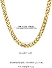 Collana catena cubana placcata