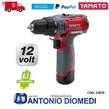 YAMATO Trapano Avvitatore a Batteria 12V 1,3 Ah Mandrino fino a 10mm