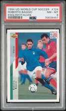 Upper Deck Mondiali di calcio 1994 124 Roberto Baggio PSA8