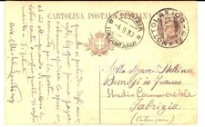 1930 MOTTOLA (TA) Cartolina avv. Michele LENTINI a una minacciosa cliente