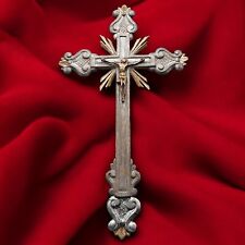 GRANDE ANTICO CROCIFISSO CROCE CRISTO IN LEGNO 1700 XVIII sec