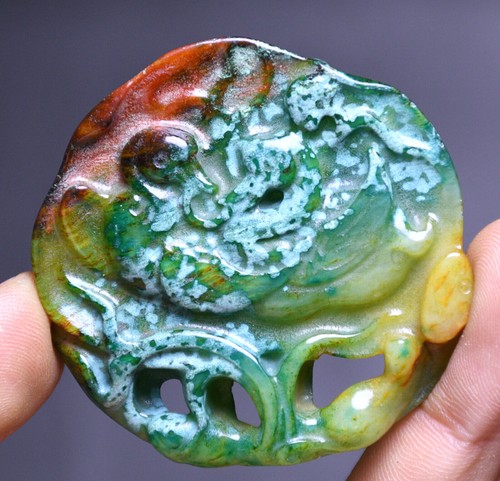 5cm old china hetian green - old,