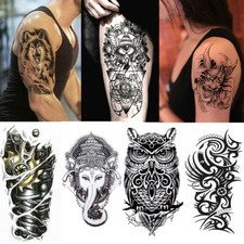 Adesivo Tigre Finto Adesivo Tatoo Mezzo Braccio Lupo Animali Leone Tatuaggi ☆