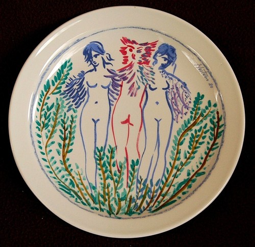 Piatto ceramica del pittore - in,