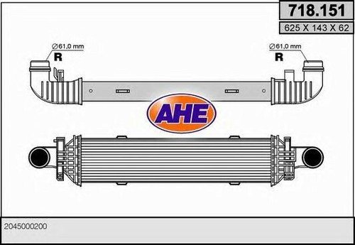 Intercooler ahe 718151 - ahe,