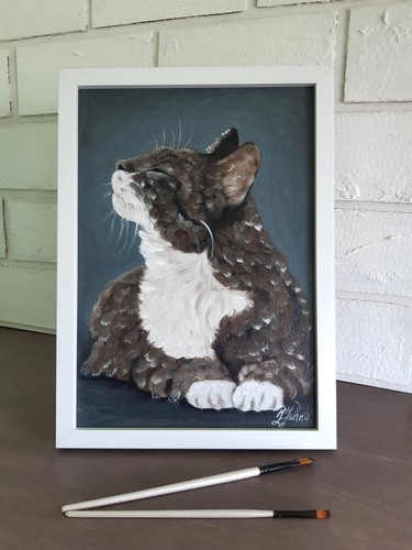 Dipinto gatto animale