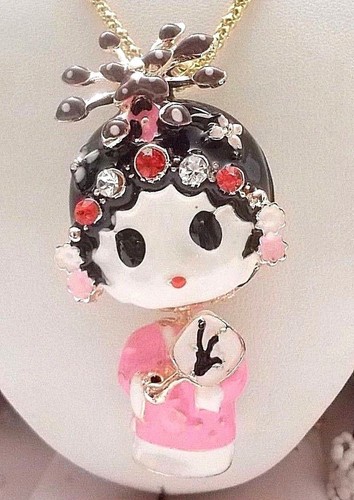 Collana ciondolo bambola - collana,