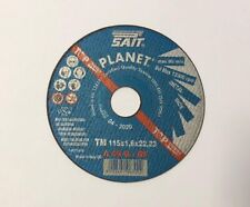 disco da taglio sait planet -tm per metallo, inox  mm.115x1,6x22,23 cf.20 pezzi
