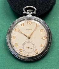 OROLOGIO DA TASCA ETERNA OPEN FACE TU CAL. 467 CARICA MANUALE 51MM ORO ANTICO SWISS MADE