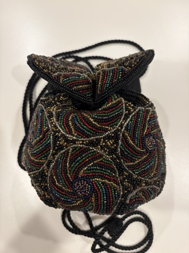 Borsa reticolo con perline