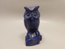 Statuina gufo alta qualità lapislazzuli 3 pollici scultura animale #O3