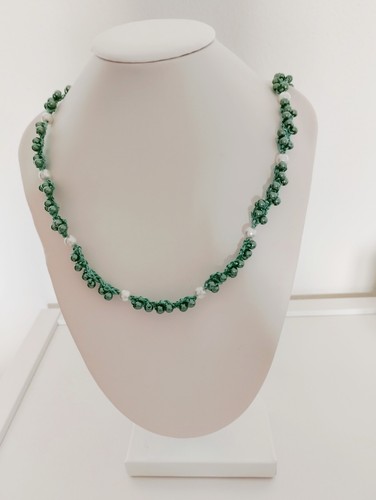 Collana uncinetto filo lurex - , e