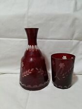 Bicchiere E Caraffa Da Comodino Vintage