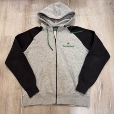 Heineken Felpa con Cappuccio Giacca Uomo L Grigio Felpa Full Zip con Tasche