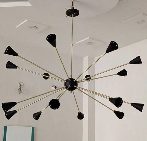 Lampadario sputnik ottone - lampadario,