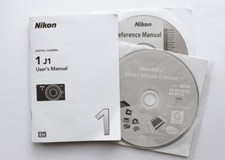 Manuale guida istruzioni fotocamera digitale Nikon 1 J1 inglese CD con italiano