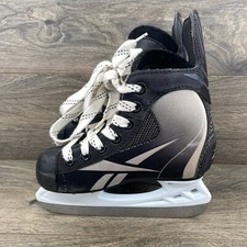 Scarpe pattini da hockey su ghiaccio Reebok Fitlite 1K Junior ragazzo taglia 11 nero grigio