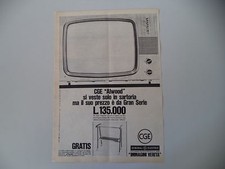 advertising Pubblicità 1966 TV TELEVISORE CGE ALWOOD