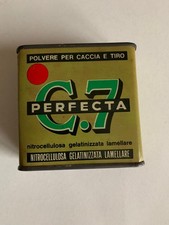 Scatola Latta vintage Polvere Sparo Caccia  C 7 Perfecta bollo rosso