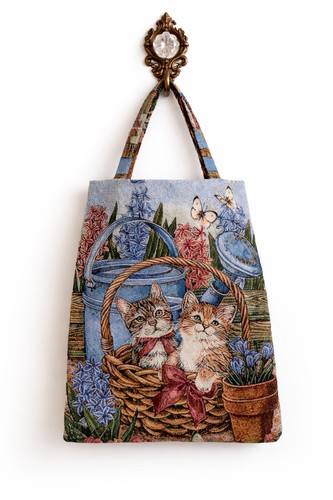 Borsa pieghevole arazzo - , gatto