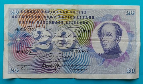 1969 svizzera franchi - svizzera, 20