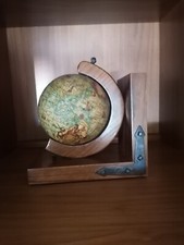 Mappamondo Antico Legno Massello