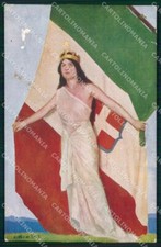 WW1 Propaganda Bandiera Flag Tricolore Tivoli ABRASA STRAPPO cartolina XB5680