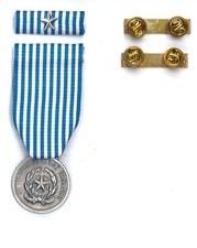 Medaglia e Nastrino Argento al Merito di Lungo Comando Esercito 15 Anni + Clip