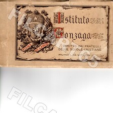 B7631 MILANO 1910 ISTITUTO GONZAGA SCUOLE CRISTIANE LIBRETTO INCOMPLETO 9 PEZZI