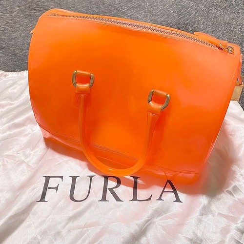 Furla candy bag orange vinyl - furla,