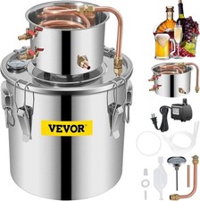 VEVOR Kit di Distillatore Alambicco in Acciaio Inox Rame Puro Materiale per Uso